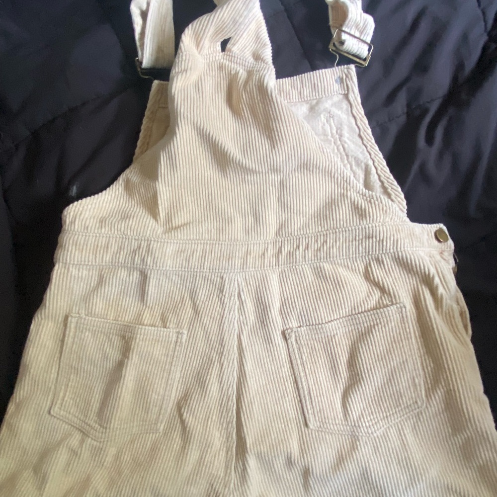 Cream Corduroy Overalls